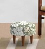 Begum Fabric Foot Stool in Grey Colour