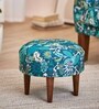 The Fabric Foot Stool in Tropical Ikkat Design Colour
