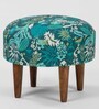 The Fabric Foot Stool in Tropical Ikkat Design Colour