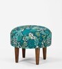 The Fabric Foot Stool in Tropical Ikkat Design Colour