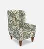 Begum Fabric Wing Chair In  Garden Design Multicolor Colour