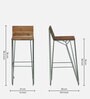Behounek Solid Wood Bar Stool In Acacia Natural Finish