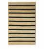Beige Striped Jute 4 ft x 6 ft Hand Woven Carpet