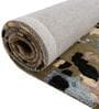 Beige & Blue Abstract Wool And Viscose 6 ft x 9 ft Hand tufted Carpet 