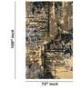 Beige & Blue Abstract Wool And Viscose 6 ft x 9 ft Hand tufted Carpet 