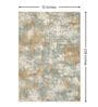 Beige & Blue Contemporary PP Heatset 6 x 9 Feet  Machine -Made Carpet