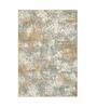 Beige & Blue Contemporary PP Heatset 6 x 9 Feet  Machine -Made Carpet