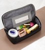 Beige & Blue Floral Printed Make Up Pouch
