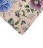 Beige & Blue Floral Printed Rectangle Mousepad