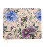 Beige & Blue Floral Printed Rectangle Mousepad