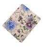 Beige & Blue Floral Printed Rectangle Mousepad