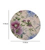 Beige & Blue Floral Printed Round Mousepad