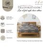 Beige & Blue Glace Cotton Floral Print Elastic Fitted King Bedsheet With 2 Pillow Covers