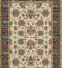 Beige & Blue Traditional PP Heatset 3 x 5 Feet  Machine -Made Carpet