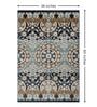 Beige & Blue Traditional PP Heatset 3 x 5 Feet  Machine -Made Carpet