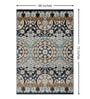 Beige & Blue Traditional PP Heatset 4 x 6 Feet  Machine -Made Carpet