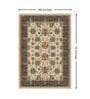 Beige & Blue Traditional PP Heatset 4 x 6 Feet  Machine -Made Carpet