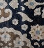 Beige & Blue Traditional PP Heatset 4 x 6 Feet  Machine -Made Carpet