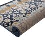 Beige & Blue Traditional PP Heatset 5 x 7 Feet  Machine -Made Carpet