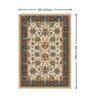 Beige & Blue Traditional PP Heatset 5 x 7 Feet  Machine -Made Carpet