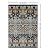 Beige & Blue Traditional PP Heatset 6 x 9 Feet  Machine -Made Carpet