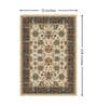 Beige & Blue Traditional PP Heatset 6 x 9 Feet  Machine -Made Carpet