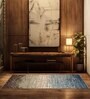 Beige & Brown Abstract Polyester 4 x 6 Feet Machine Made Carpet