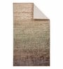 Beige & Brown Abstract Polyester 4 x 6 Feet Machine Made Carpet