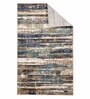 Beige & Brown Abstract Polyester 4 x 6 Feet Machine Made Carpet