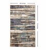 Beige & Brown Abstract Polyester 4 x 6 Feet Machine Made Carpet