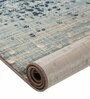 Beige & Brown Abstract Polyester 4 x 6 Feet Machine Made Carpet