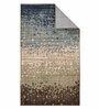 Beige & Brown Abstract Polyester 4 x 6 Feet Machine Made Carpet