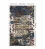 Beige & Brown Abstract Polyester 4 x 6 Feet Machine Made Carpet