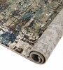 Beige & Brown Abstract Polyester 4 x 6 Feet Machine Made Carpet