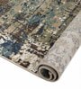 Beige & Brown Abstract Polyester 5 x 7 Feet Machine Made Carpet