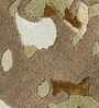 Beige & Brown Abstract Wool And Viscose 4 ft x 6 ft Hand tufted Carpet 