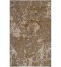 Beige & Brown Abstract Wool And Viscose 4 ft x 6 ft Hand tufted Carpet 