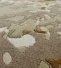 Beige & Brown Abstract Wool And Viscose 6 ft x 9 ft Hand tufted Carpet 