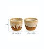 Beige & Brown Ceramic Melting Glaciers Studio Pottery Decorative Planters