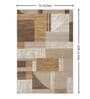 Beige & Brown Contemporary PP Heatset 6 x 9 Feet  Machine -Made Carpet