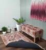 Beige Persian Faux Silk 5 ft x 7 ft Hand Woven Carpet