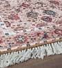 Beige Persian Faux Silk 5 ft x 7 ft Hand Woven Carpet