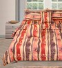 Beige & Brown Floral 210 TC Cotton 6 Pieces Bedding Set Collection
