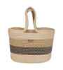 Beige & Brown Polypropelyene Floris Tote Storage Basket