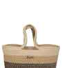 Beige & Brown Polypropelyene Floris Tote Storage Basket