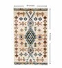 Beige & Brown Traditional Polyester 4 x 6 Feet Machine Made Carpet