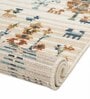 Beige & Brown Traditional Polyester 4 x 6 Feet Machine Made Carpet