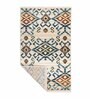 Beige & Brown Traditional Polyester 4 x 6 Feet Machine Made Carpet