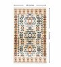 Beige & Brown Traditional Polyester 4 x 6 Feet Machine Made Carpet
