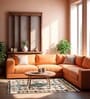 Beige & Brown Traditional Polyester 4 x 6 Feet Machine Made Carpet